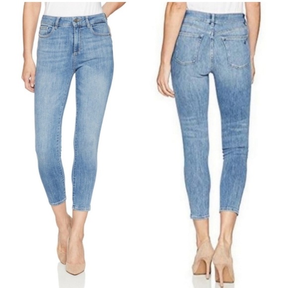 DL1961 High Rise Jeans - The Farrow Crop High-Rise Instasculpt Skinny Jeans - Picture 2 of 8